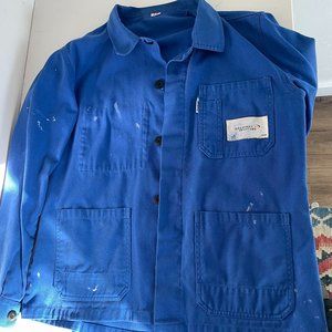 Vintage Chore Jacket Indigo Size MEDIUM